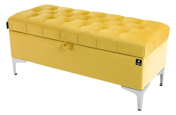 Kufer Skrzynia Pikowany CHESTERFIELD Żółcień Cytrynowa Model Q-1 Rozmiary od 50 cm do 200 cm