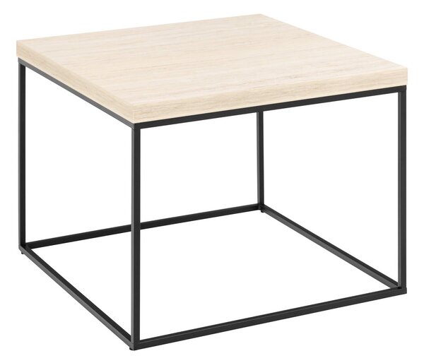Beżowy stolik z blatem w dekorze marmuru 60x60 cm Barossa – Actona