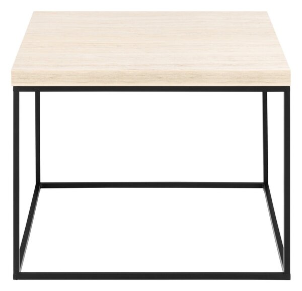 Beżowy stolik z blatem w dekorze marmuru 60x60 cm Barossa – Actona