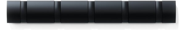 Czarny wieszak ścienny z drewna topolowego Flip – Umbra