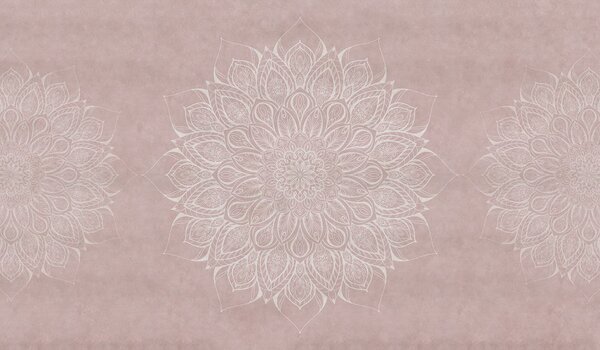Fototapeta Biało-różowa mandala, Fototapety pióra, Popularne Fototapety, t00827v2 - Tapeko.pl