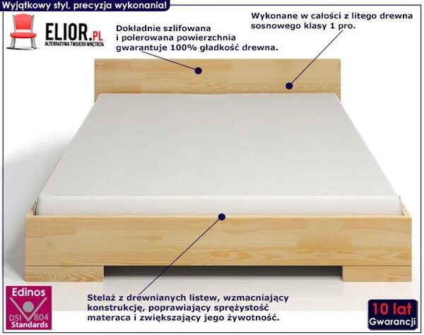 Drewniane łóżko skandynawskie P8-W94