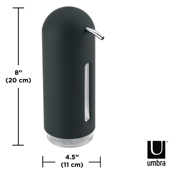 Czarny plastikowy dozownik do mydła 350 ml Penguin – Umbra