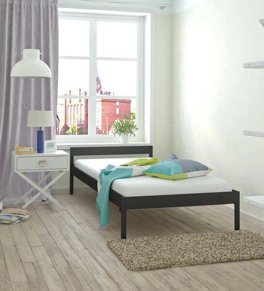 Jednoosobowe łóżko metalowe do sypialni Dalis 90x200 - 17 kolorów