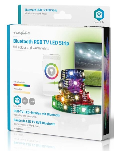 Taśma LED NEDIS SMARTLIFE BTLS20RGBW 2m Bluetooth