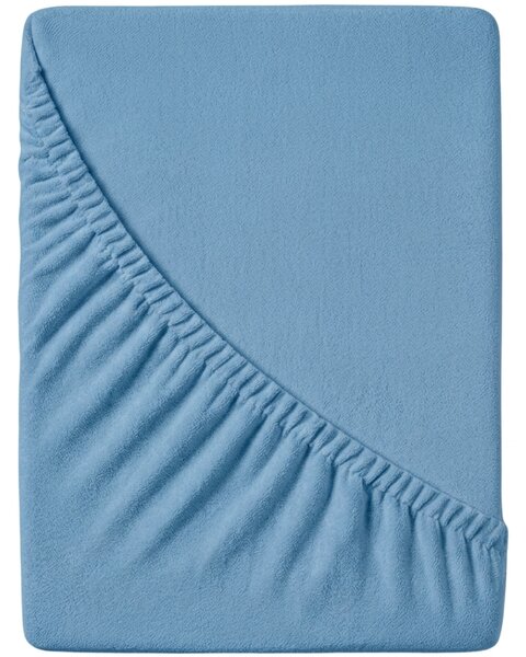 Frotte prześcieradło EXCLUSIVE niebieskie 90 x 200 cm