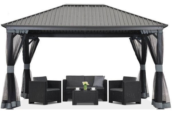 Metalowa altana Sardynia Premium 3x6 Garden Point antracyt