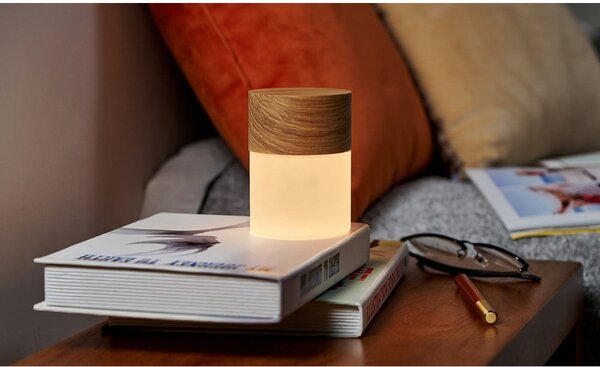 Naturalna lampa stołowa ze ściemniaczem i szklanym kloszem (wys. 10,5 cm) Lemelia – Gingko