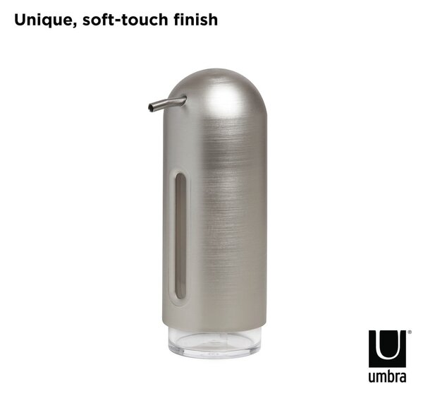 Plastikowy dozownik do mydła w kolorze srebra 350 ml Penguin – Umbra