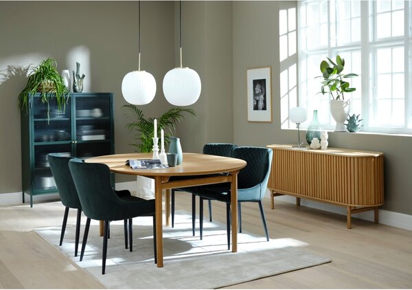 Zielona metalowa witryna Unique Furniture Bronco, wys. 140 cm
