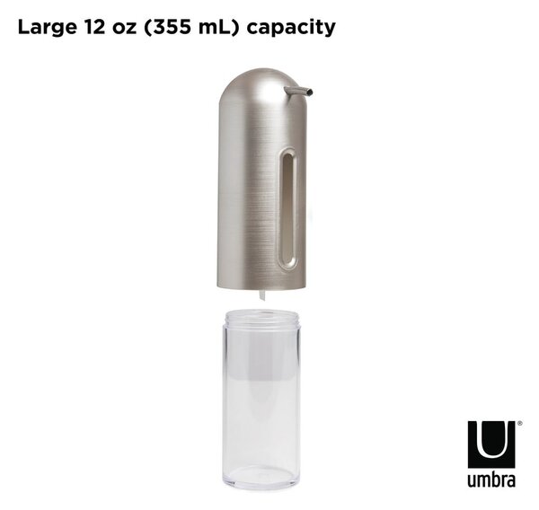 Plastikowy dozownik do mydła w kolorze srebra 350 ml Penguin – Umbra