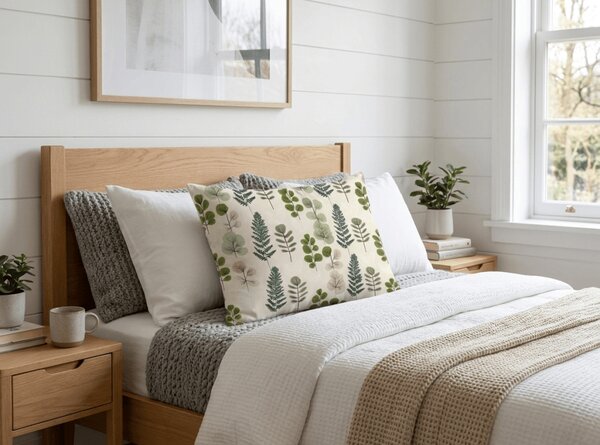 Poszewka na poduszkę z mikrofibry SCANDI NATURE 50x70 cm, zielona