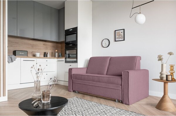 Różowa rozkładana sofa 168 cm Lucky Lucy – Miuform