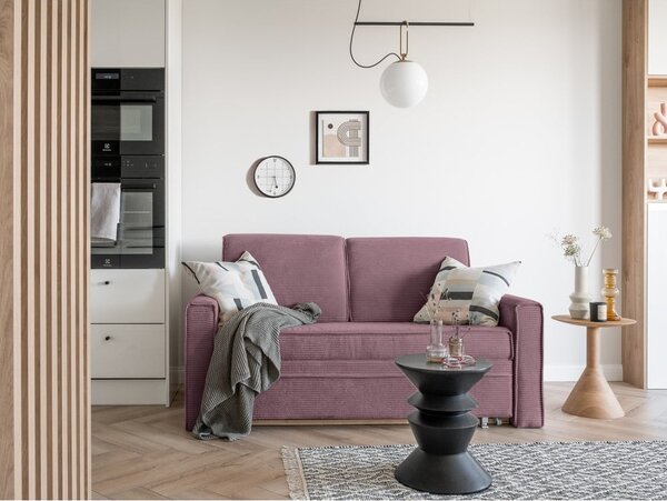 Różowa rozkładana sofa 168 cm Lucky Lucy – Miuform