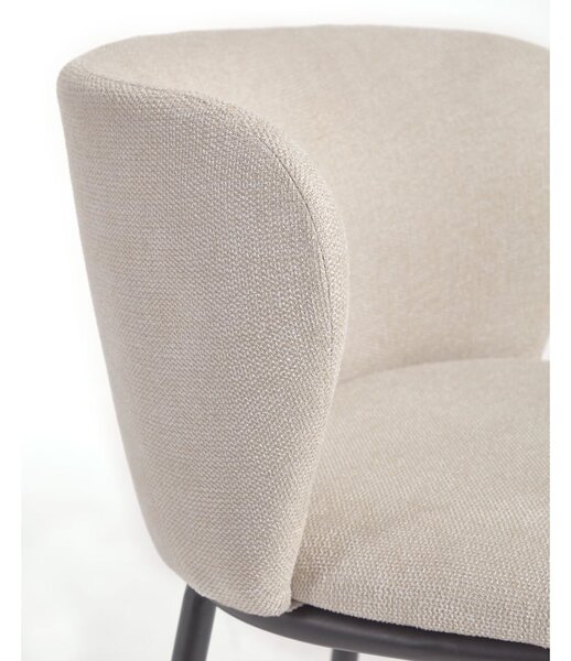 Beżowy hoker (wysokość siedziska 65 cm) Ciselia – Kave Home