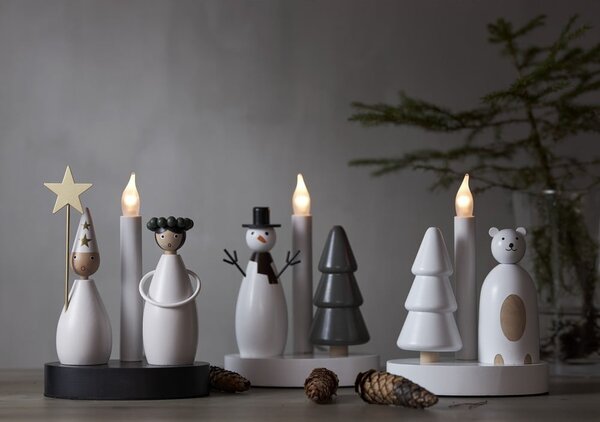 Czarno-biała dekoracja świetlna ze świątecznym motywem Christmas Joy – Star Trading