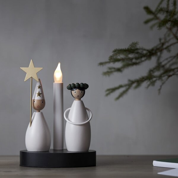 Czarno-biała dekoracja świetlna ze świątecznym motywem Christmas Joy – Star Trading