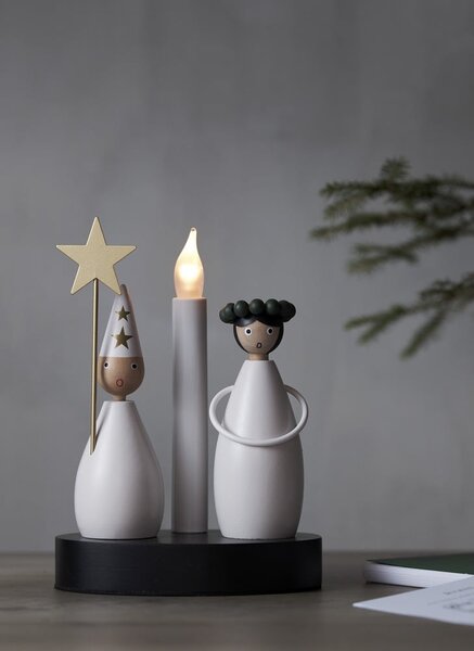 Czarno-biała dekoracja świetlna ze świątecznym motywem Christmas Joy – Star Trading