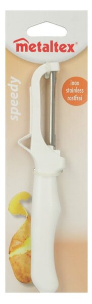 Biała obieraczka Metaltex Speedy, dł. 18 cm