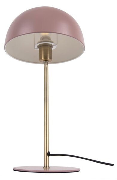 Różowa lampa stołowa z detalami w kolorze złota Leitmotiv Bonnet