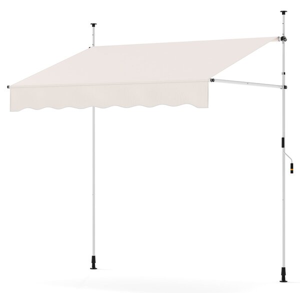 Markiza balkonowa z korbą ręczną 200 cm biała