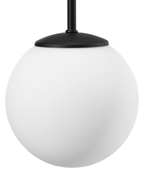 Lampa wisząca Aurelia czarna z 1 kulistym kloszem
