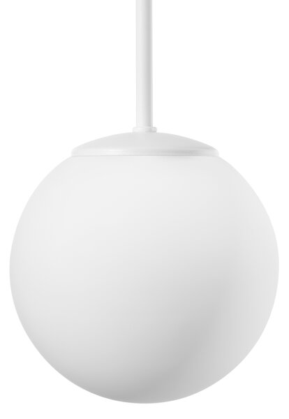 Lampa wisząca Aurelia biała z 1 kulistym kloszem
