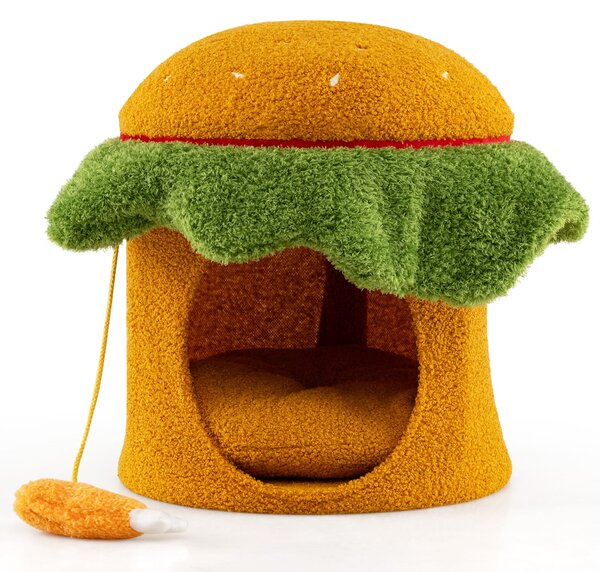 Domek dla kota w kształcie hamburgera