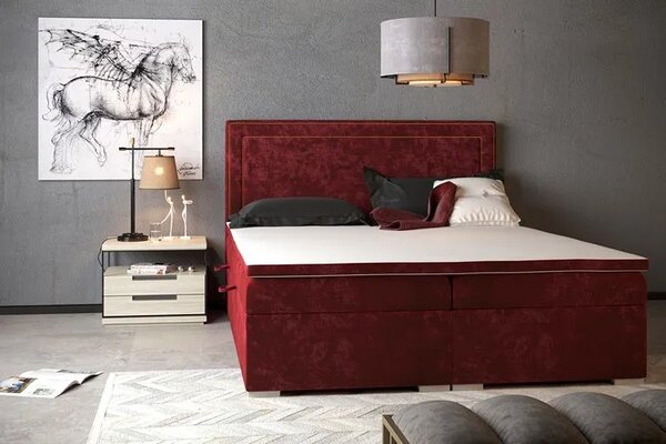 Pojedyncze łóżko boxspring 90x200 32 kolory G1-K17