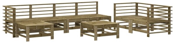 Zestaw Mebli Ogrodowych Komplet Wypoczynkowy 8-Częściowy Drewno Na Taras Balkon Ogród