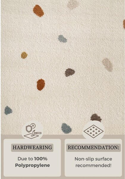 Kremowy dywan dziecięcy 120x170 cm Funny Dots – Hanse Home