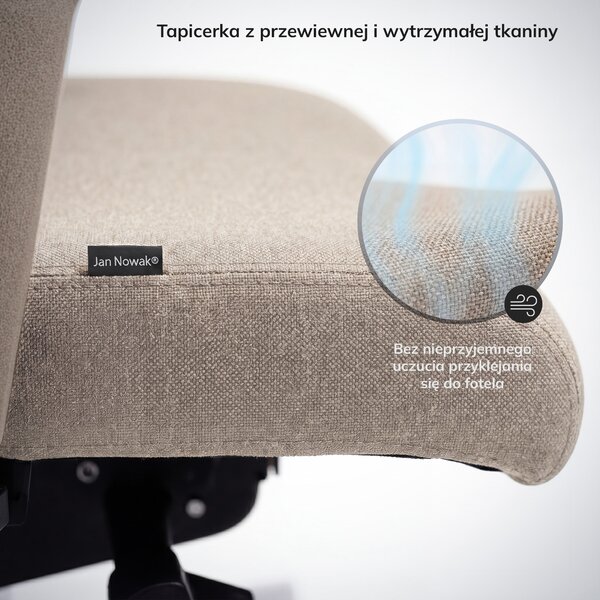 Fotel biurowy ergonomiczny jasnobeżowy VECTOR