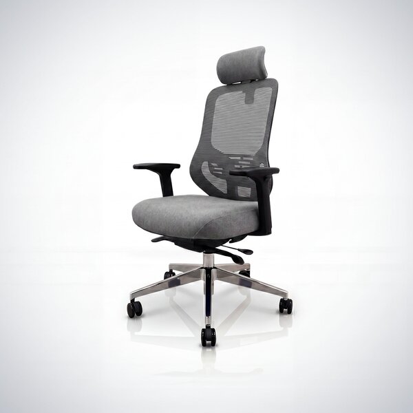 Ergonomiczny fotel biurowy z siatką ciemnoszary AXIS
