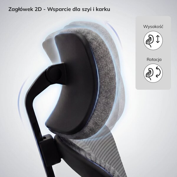 Ergonomiczny fotel biurowy z siatką ciemnoszary AXIS