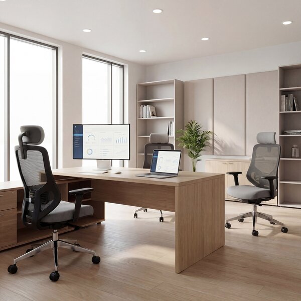 Ergonomiczny fotel biurowy z siatką ciemnoszary AXIS