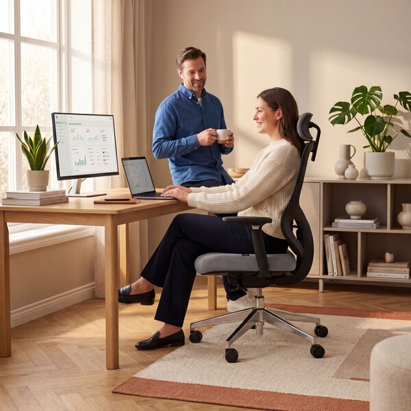 Ergonomiczny fotel biurowy z siatką ciemnoszary AXIS