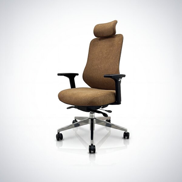 Ergonomiczny fotel biurowy brązowy AXIS