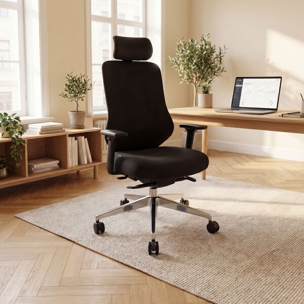 Ergonomiczny fotel biurowy czarny AXIS