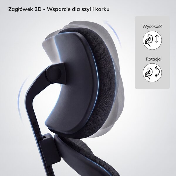 Ergonomiczny fotel biurowy czarny AXIS