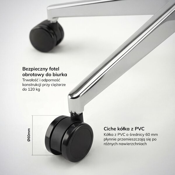 Ergonomiczny fotel biurowy czarny AXIS