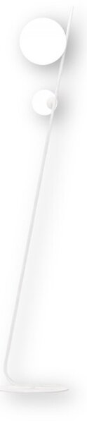 Lampa stojąca podłogowa designerska biała stick 2xG9 8W TATU Emibig
