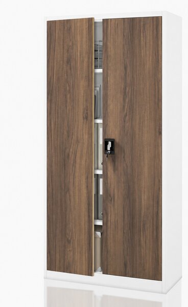 Szafa biurowa na dokumenty biała / orzech: Eco Design JAN 900 x 1850 x 400 mm