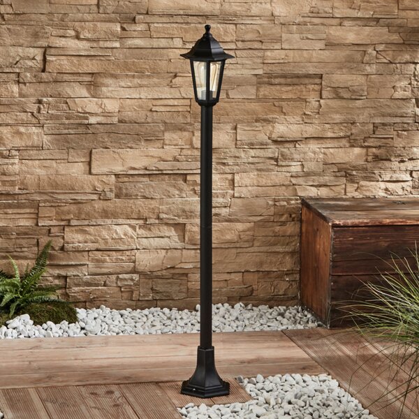Zewnętrzna Lampa Lindby, Nane, ściemnialny, czarny, balkon, tworzywo sztuczne, antyczny