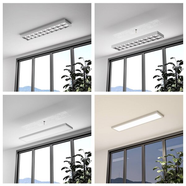 Deko-Light Panel LED PRO OFFICE SANO, możliwość ściemniania, biały / opal, biuro, aluminium