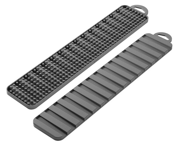 Szara plastikowa podkładka do naczyń 42x8 cm Gravity – Metaltex