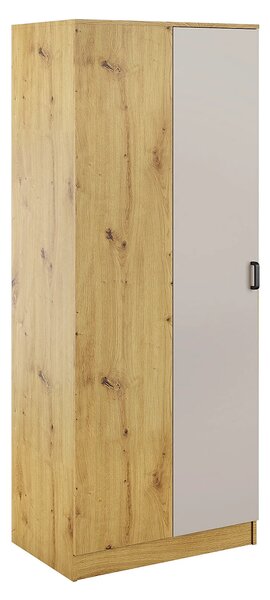 Narożna szafa uchylna w kolorze dąb artisan + kaszmir A3-M06