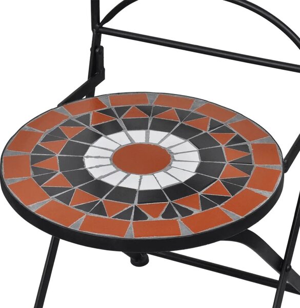 Zestaw ceramicznych krzeseł ogrodowych - brązowo N0-K85