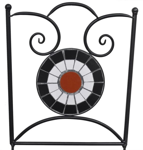 Zestaw ceramicznych krzeseł ogrodowych - brązowo N0-K85