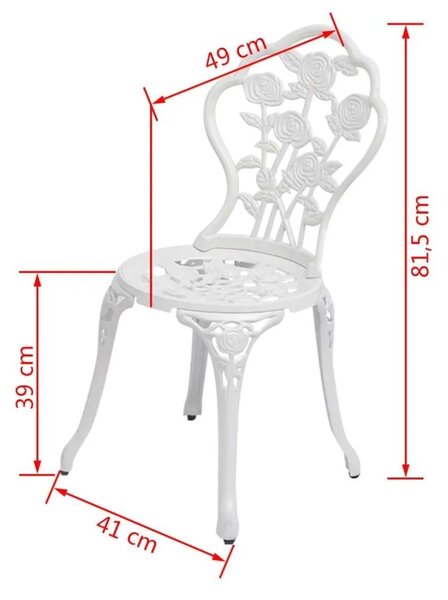 Zestaw metalowych krzeseł ogrodowych W4-B19