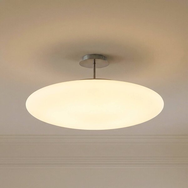 Lampa sufitowa LED Gunda Lindby, możliwość ściemniania, biały / opal, salon / jadalnia, szkło, nowoczesny